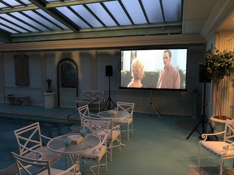 Indoor movie screening
