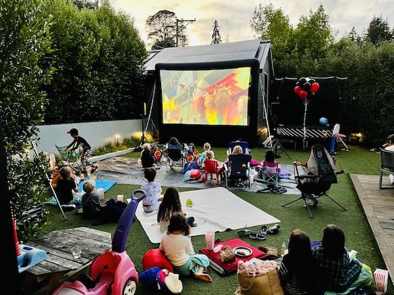inflatable movie with kids in northern California