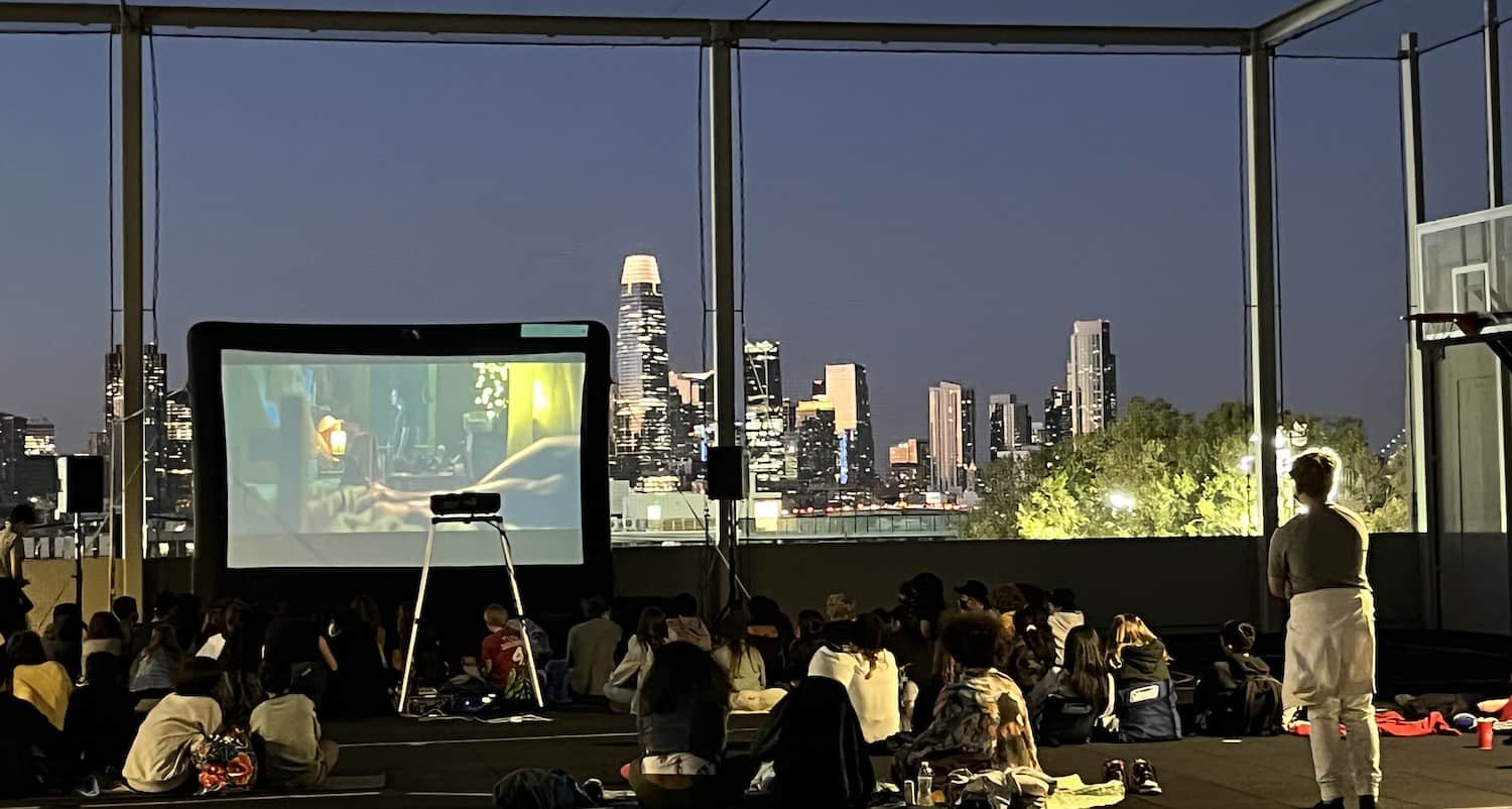 rooftop outdoor movie in San Francisco