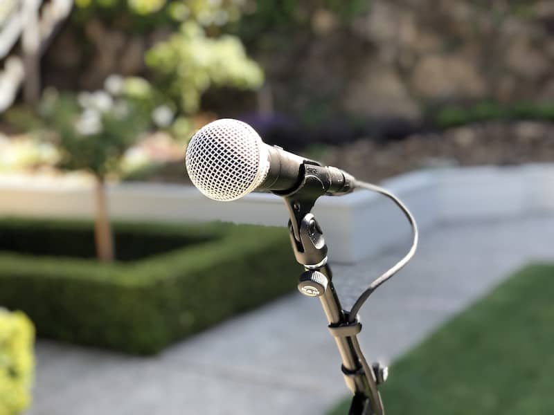 microphone on stand in San Francisco