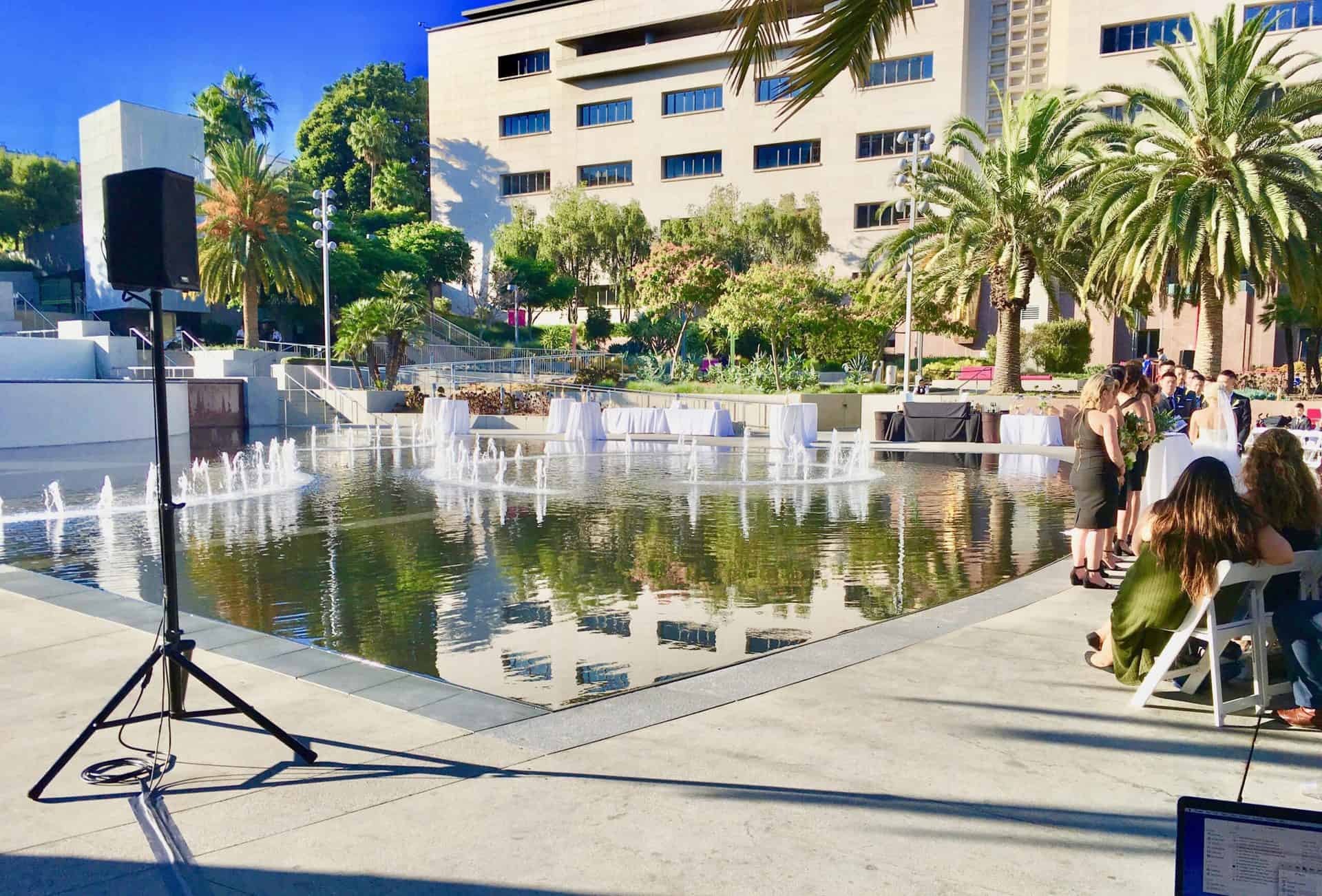 Outdoor wedding reception