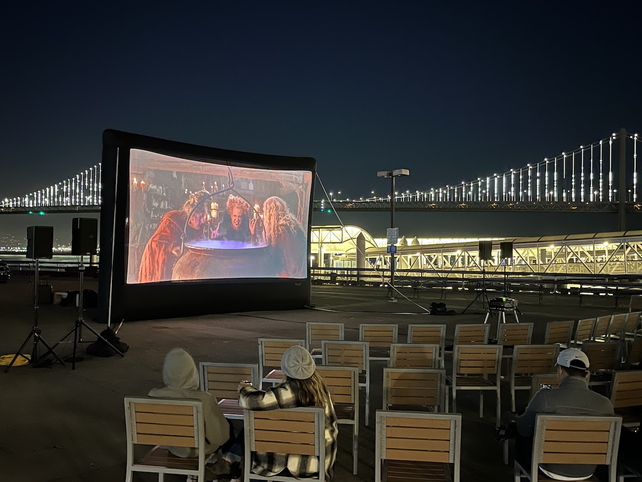 Outdoor Movie in San Francisco on the water