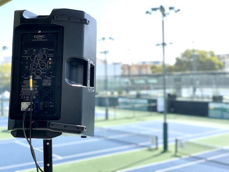Speaker rental for tennis competition