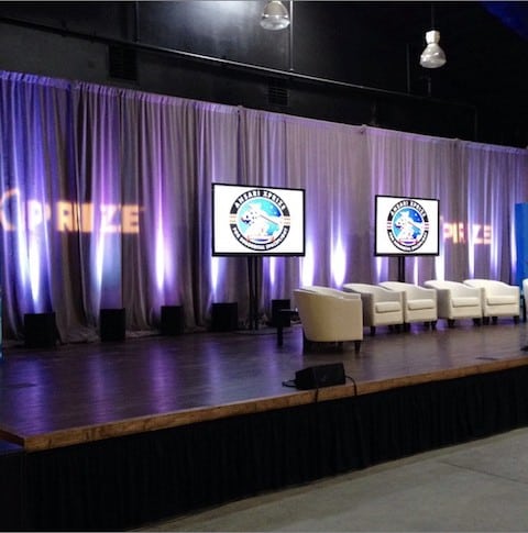 TV displays for panel discussion