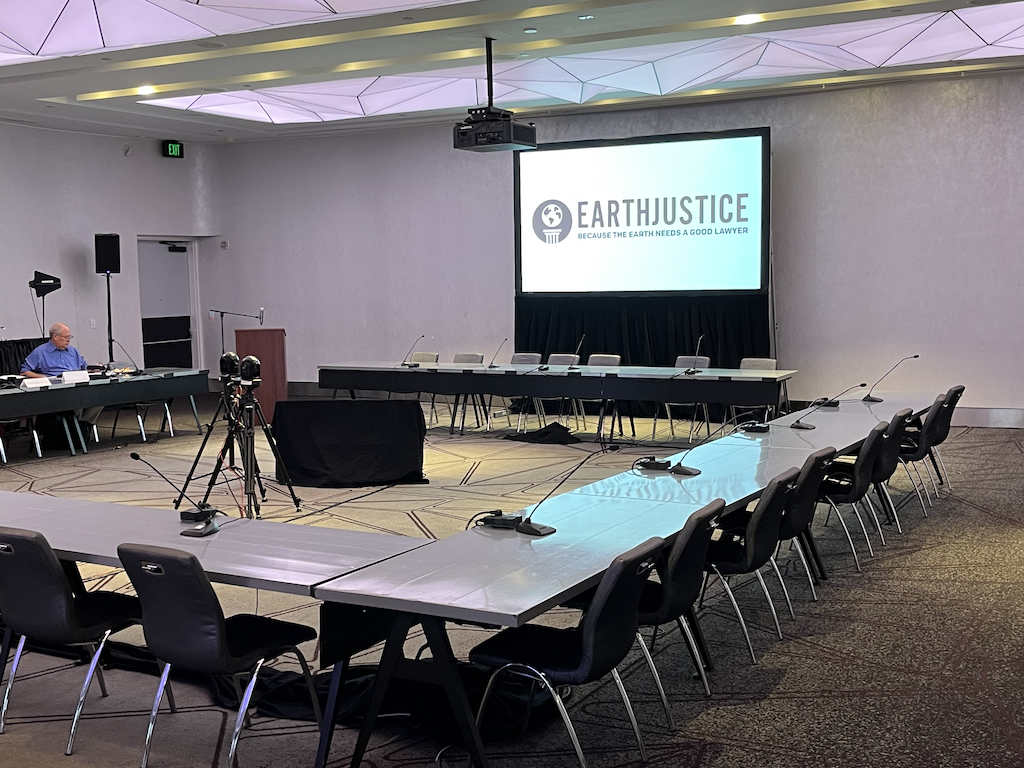 Conference table setup
