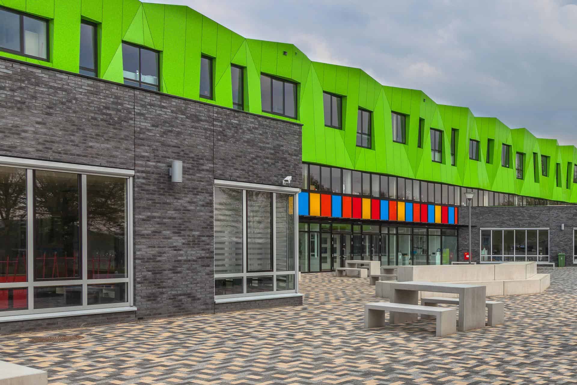 Contemporary school yard