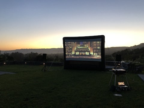 inflatable screen rental at sunet in Sonoma